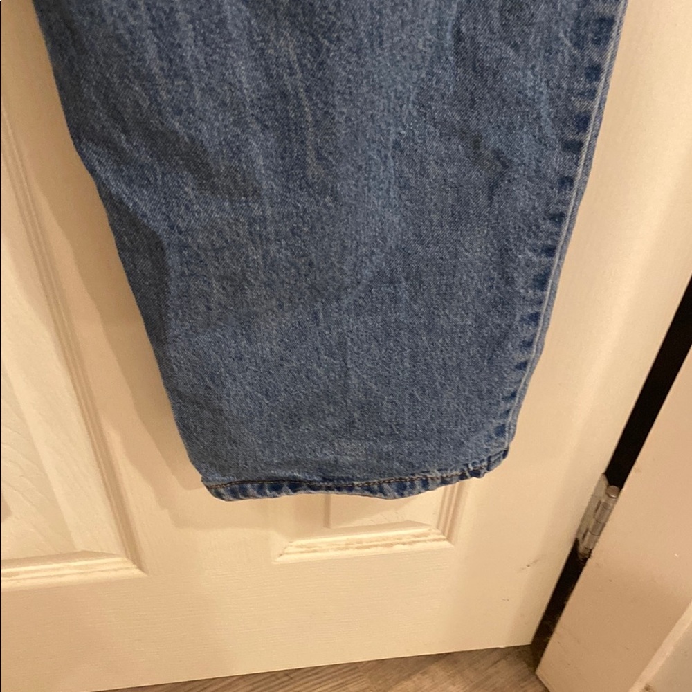 Fashion Nova Blue Distressed Wide Leg Jeans - Picture 12 of 14